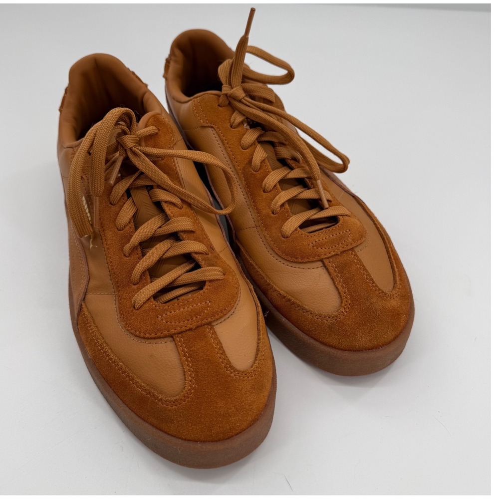 Puma Club 5v5 Sneakers Mens 12 Brown Leather Suede Retro Style
